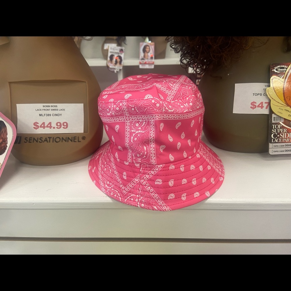PINK BANDANNA HAT